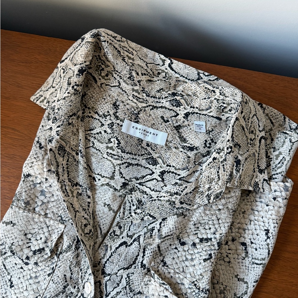 Equipment Snake Print Blouse